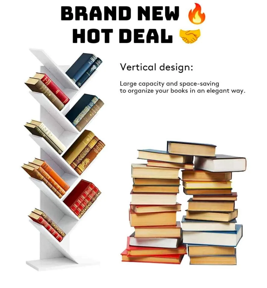 HOMEFORT 9-Shelf Tree Bookshelf - White - $60 OBO thumbnail