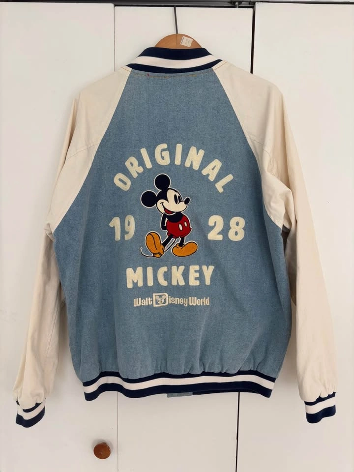 Disney Mickey Mouse 1928 League Denim Varsity Jacket - Medium - photo 2