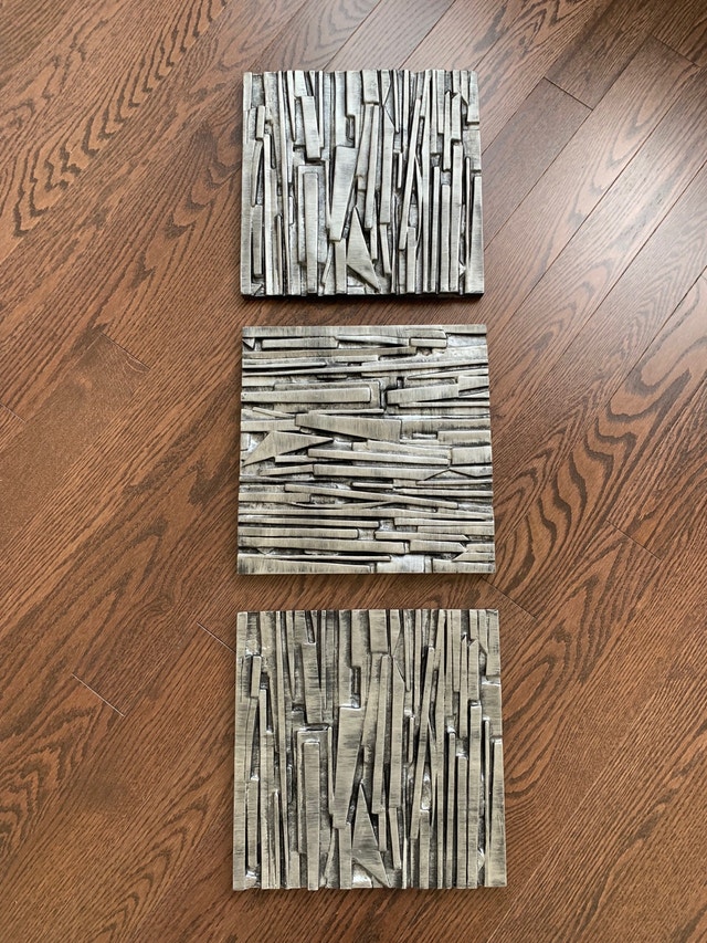 Modern 3 Piece Resin Wall Art