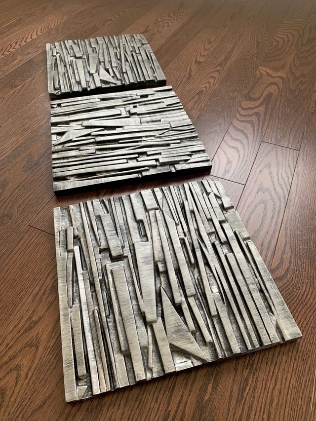 Modern 3 Piece Resin Wall Art - photo 2