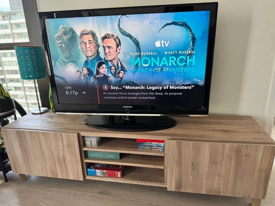 Walnut TV Stand with Push Drawers - photo 2