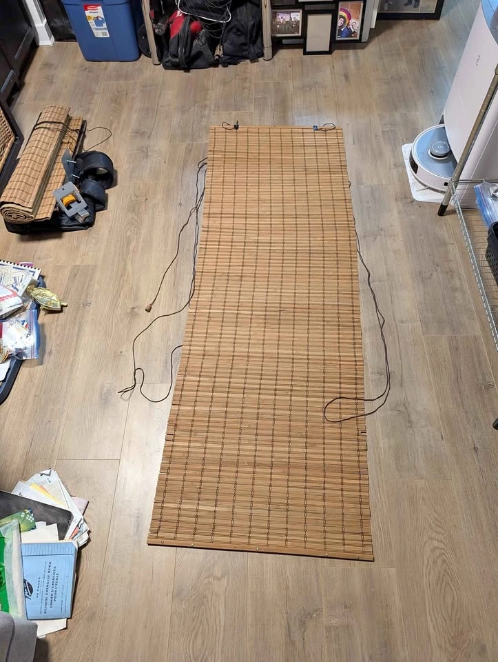 Wood Lined Roll Up Door or Window Cover