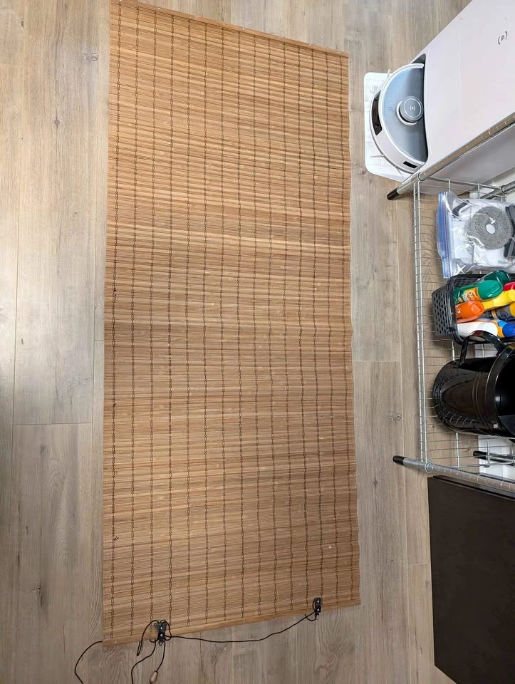 Wood Lined Roll Up Door/Window Cover 72"x30"