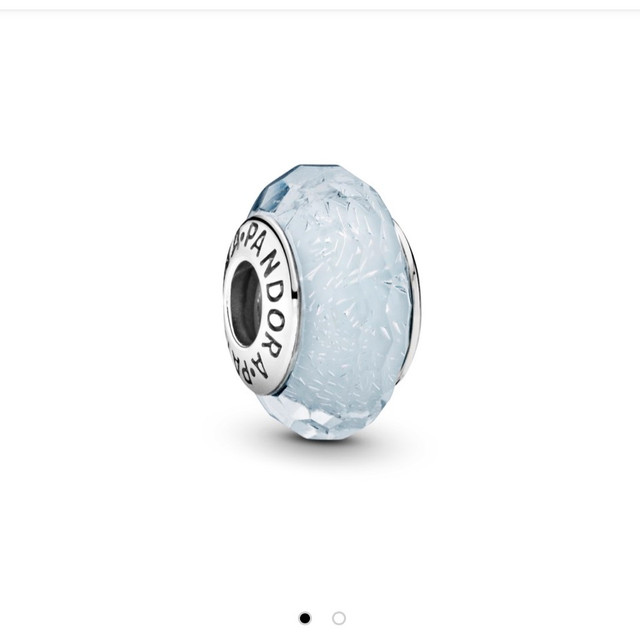 Pandora Frosty Mint Shimmer Mucano Glass charms (set of 2) - photo 2