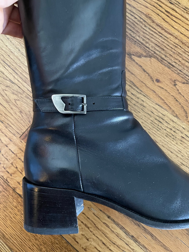 Bruno Magli black long leather boots - photo 2