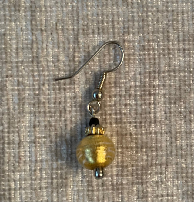 Murano Glass Gold Foil Earrings and Necklace (set) - photo 4