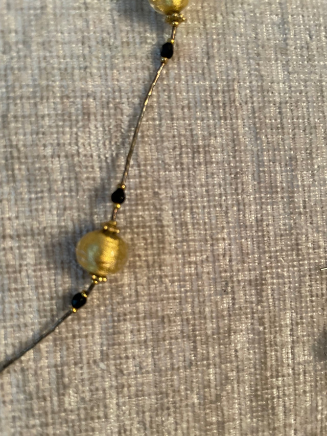 Murano Glass Gold Foil Earrings and Necklace (set) - photo 5