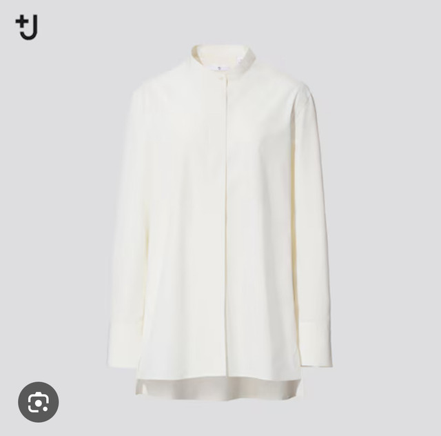 Uniqlo +J Supima Cotton Stand Collar Long Sleeve Shirt