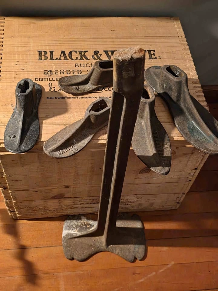Cast Iron Cobblers Shoe Form with Stand
