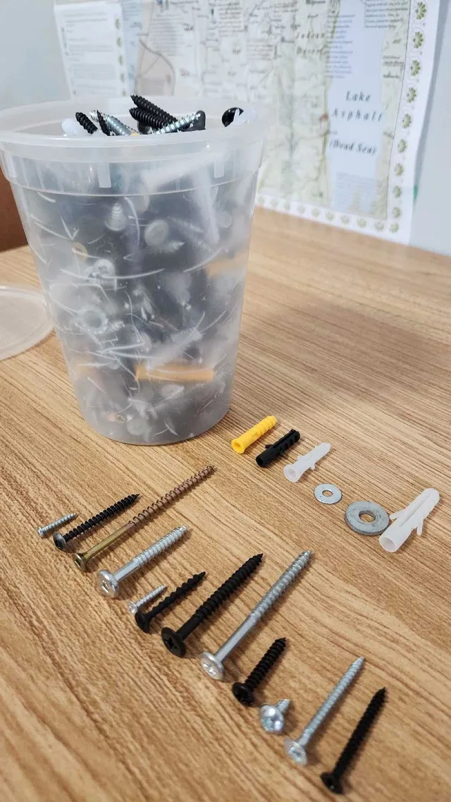 Big Container of Different Screws, Anchors, Bolts, Washers *new thumbnail