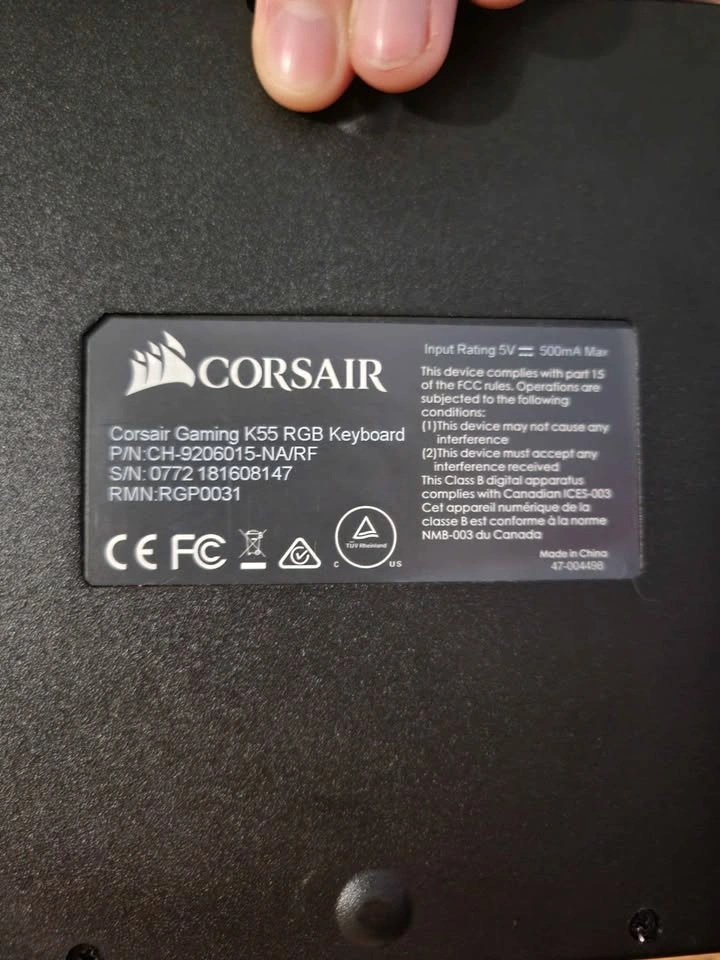 Corsair k55 rgb membrane keyboard - photo 2