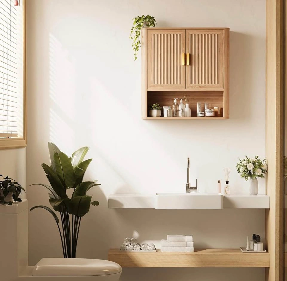 New in Box Bathroom Storage Cabinet - Natural Oak - photo 3