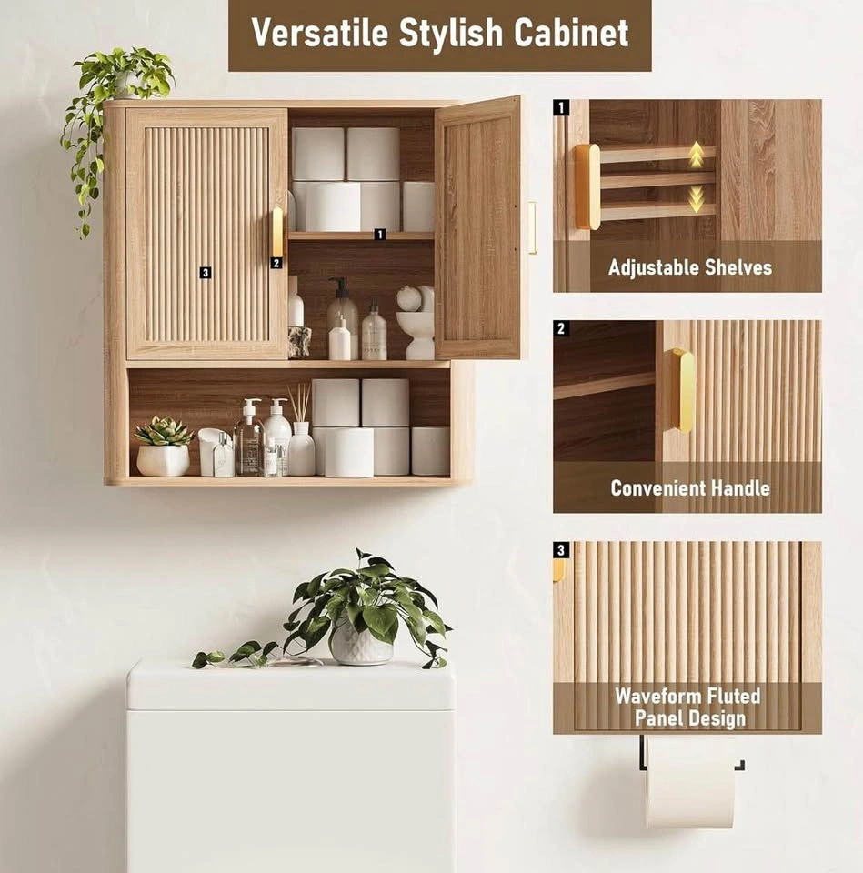 New in Box Bathroom Storage Cabinet - Natural Oak - photo 4