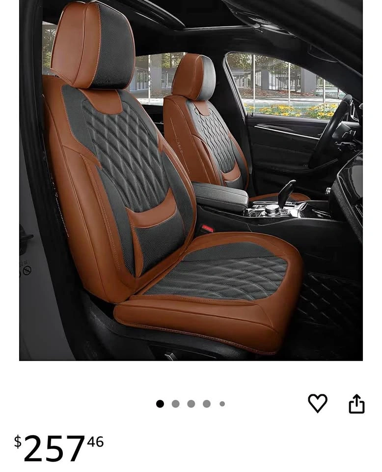 New in Bag-FREESOO Black Brown Car Seat Covers Full Set