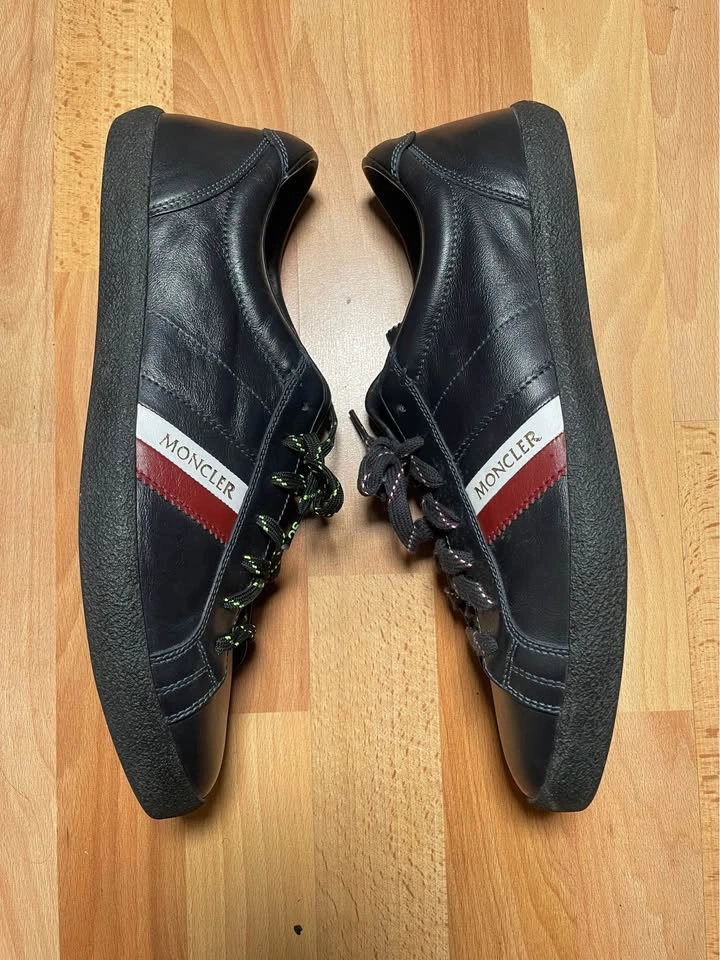 Moncler New Monaco Leather Sneakers - Size 46 (US 13) - photo 4