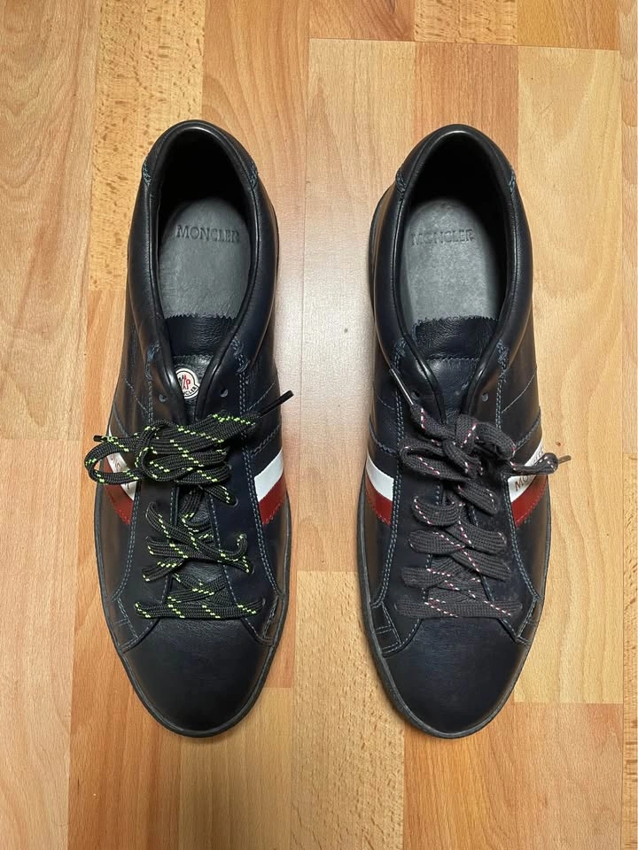 Moncler New Monaco Leather Sneakers - Size 46 (US 13) - photo 5
