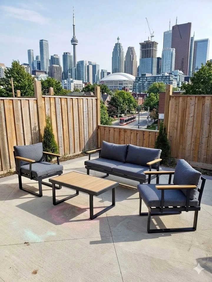 Modern Aluminum Patio Set – Stylish Outdoor Sofa & Chairs