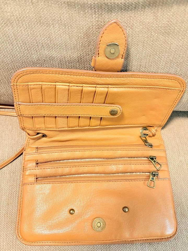 Leather Crossbody Wallet / Organizer Bag – Multi-Compartment - photo 2