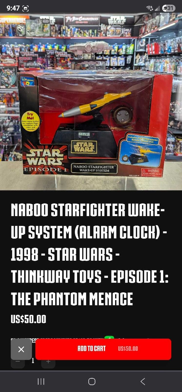 STAR WARS ANIMATED Wakeup Alarm /BANK sealed in Box - photo 2