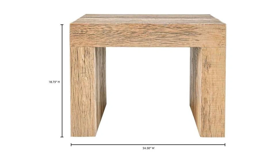 Moe's Evander Solid Reclaimed Oak Stool - BNIB - photo 2
