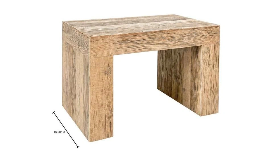 Moe's Evander Solid Reclaimed Oak Stool - BNIB - photo 3
