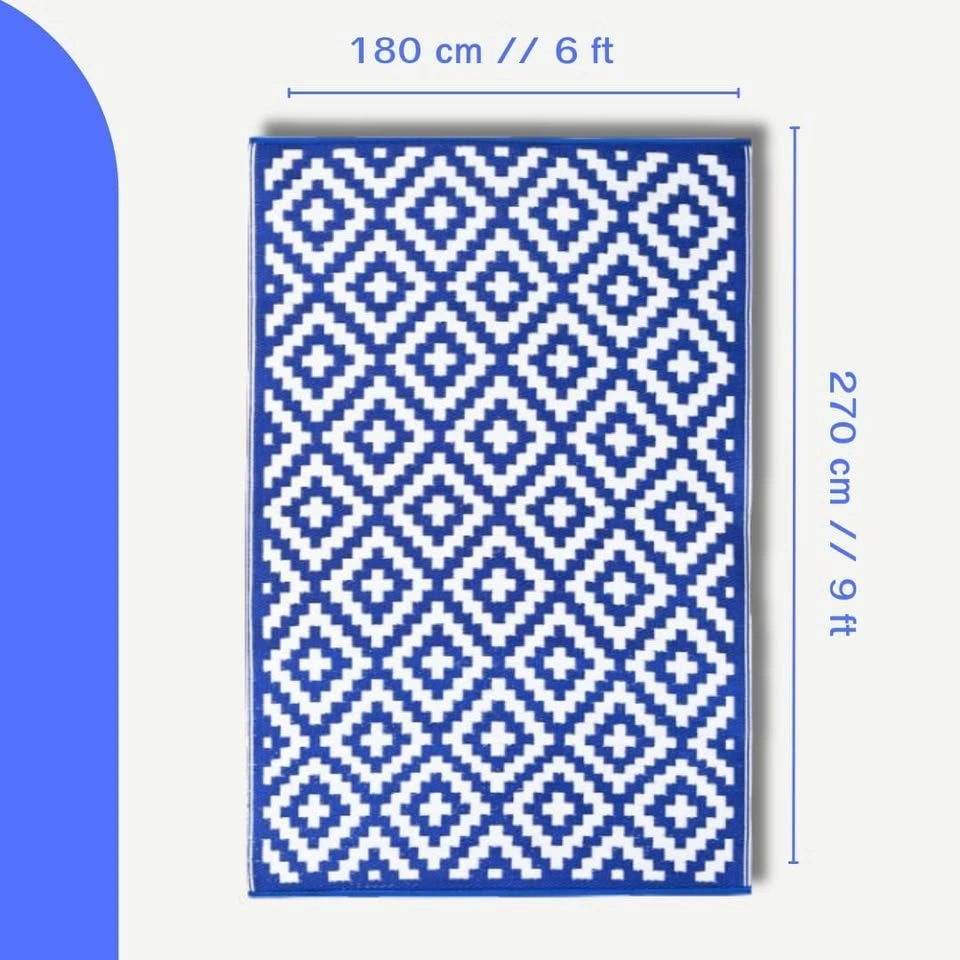 Outdoor Reversible Rug 6x9 - photo 3