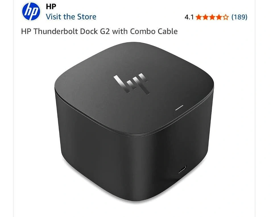 HP Thunderbolt Dock G2 with Combo Cable