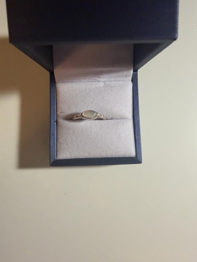 Sterling Silver Moonstone Ring - Size 9