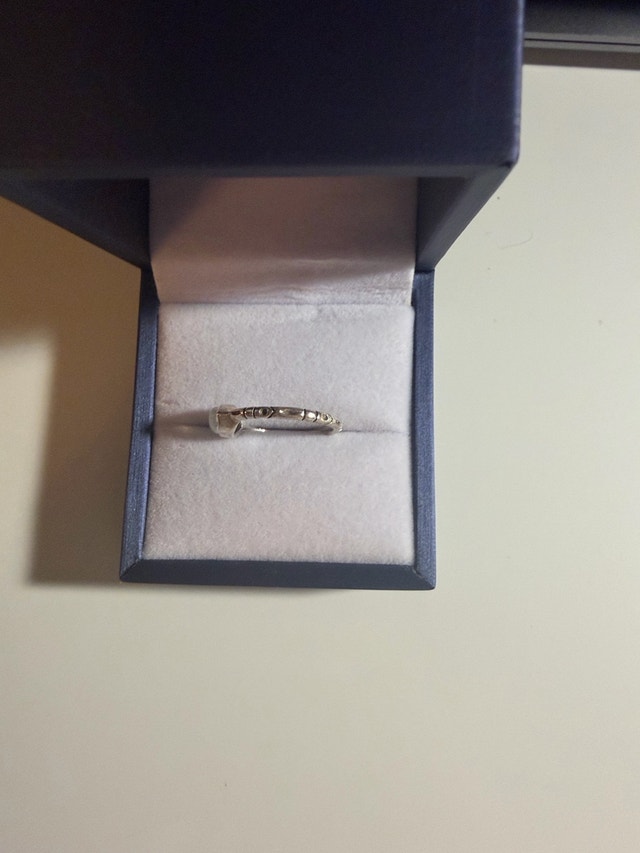 Sterling Silver Moonstone Ring - Size 9 - photo 2