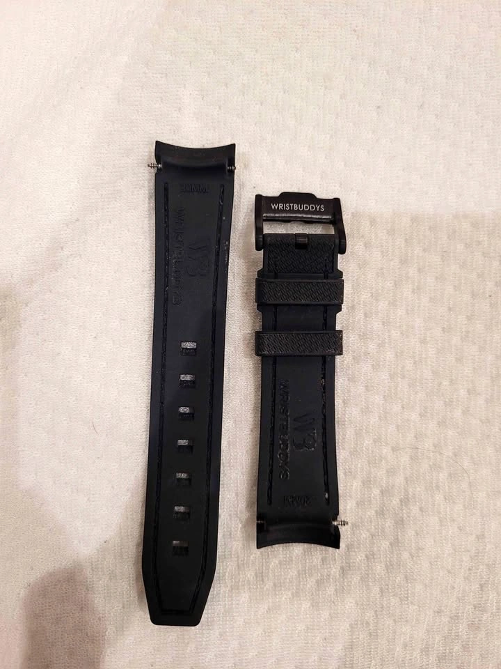 Wrist Buddy Black Watch Strap 20mm