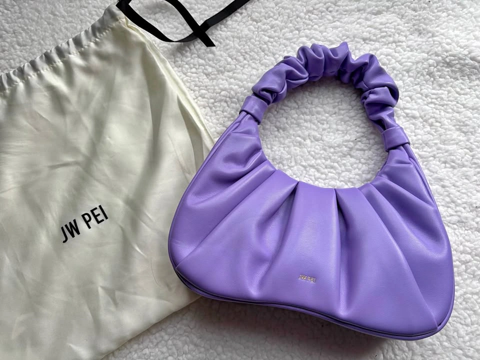 JW PEI Lilac Gabbi Ruched Hobo Bag