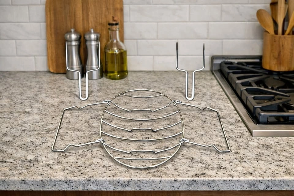 3-Piece Stainless Steel BBQ Roasting Rack Set