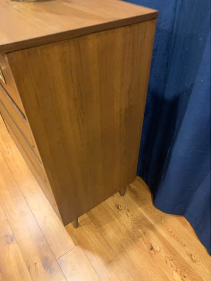 Mid Century Modern Walnut Tall Boy Dresser - photo 3
