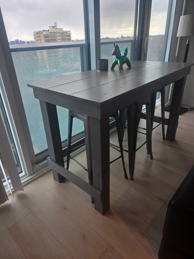 Rustic Table and 3 Stools Included
