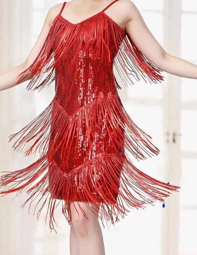 IWEMEK Red Sequin Fringe Dress - New with Tags - Party Dress