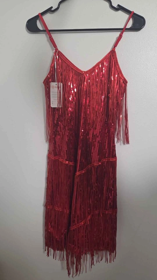 IWEMEK Red Sequin Fringe Dress - New with Tags - Party Dress - photo 2