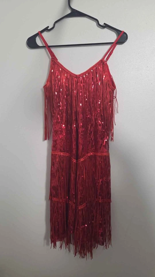 IWEMEK Red Sequin Fringe Dress - New with Tags - Party Dress - photo 3