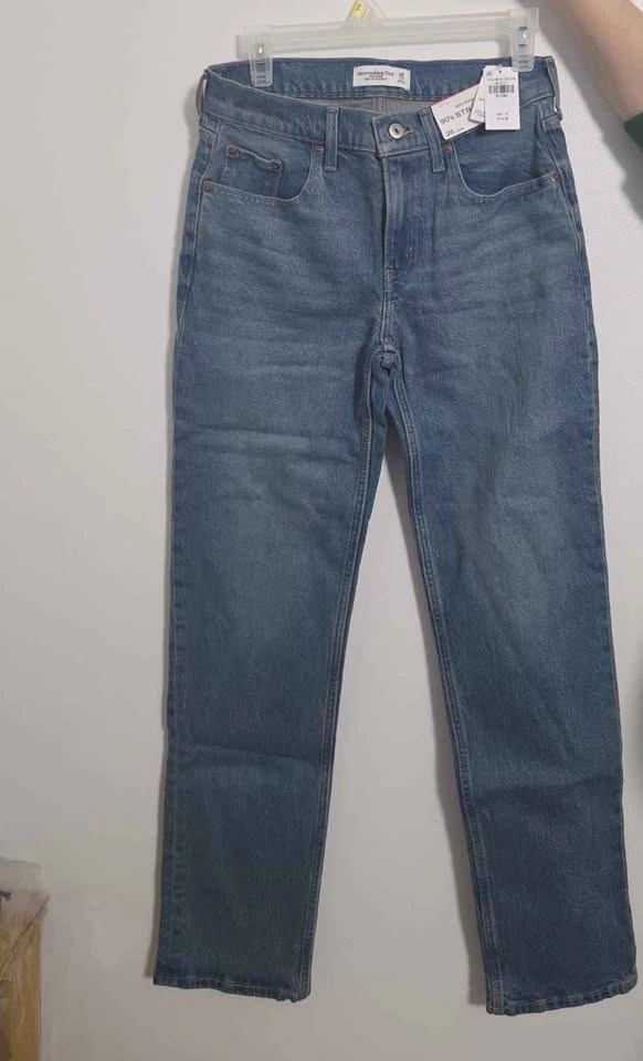 Abercrombie&Finch 90s Straight Jeans Women Size 26 Long New - photo 3