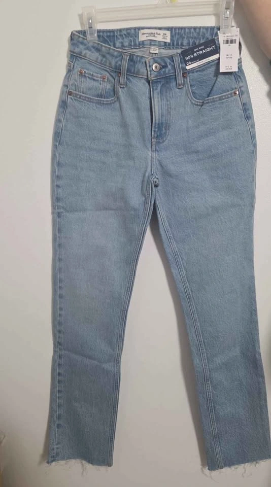 Abercrombie & Fitch 90s Straight Jeans Women Sz 24 Curve Love - photo 3