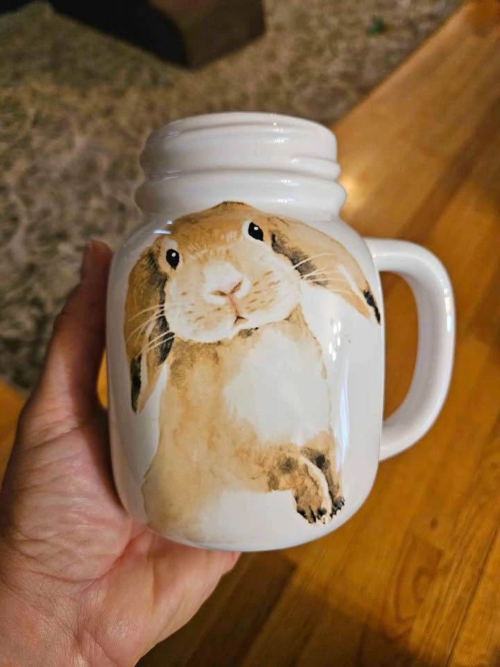 Easter Bunny Mason Jar Style Mug