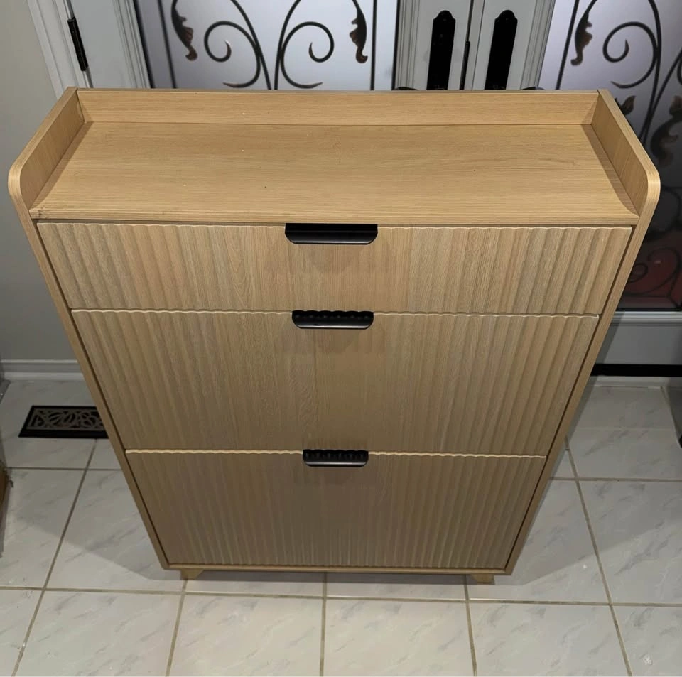 NEW Fluted Shoe Storage Cabinet - Assembled - photo 2