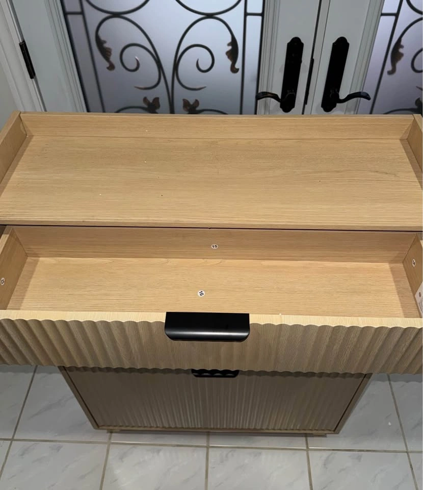 NEW Fluted Shoe Storage Cabinet - Assembled - photo 3