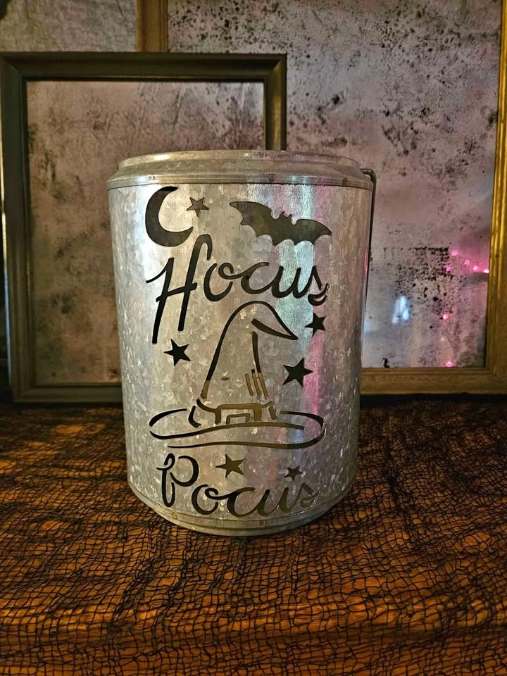 Hocus Pocus Galvanized Lantern