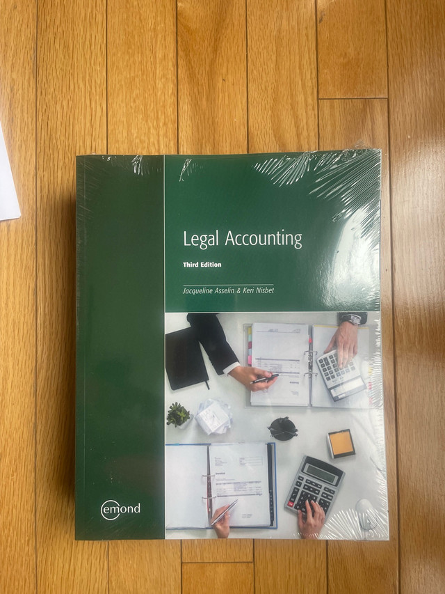 New - Emond Legal Accounting 3rd Ed. - Jacqueline Asselin