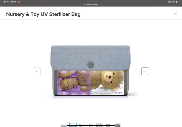 Munchkin 59s portable UV toy sanitizer- new without tags - photo 4