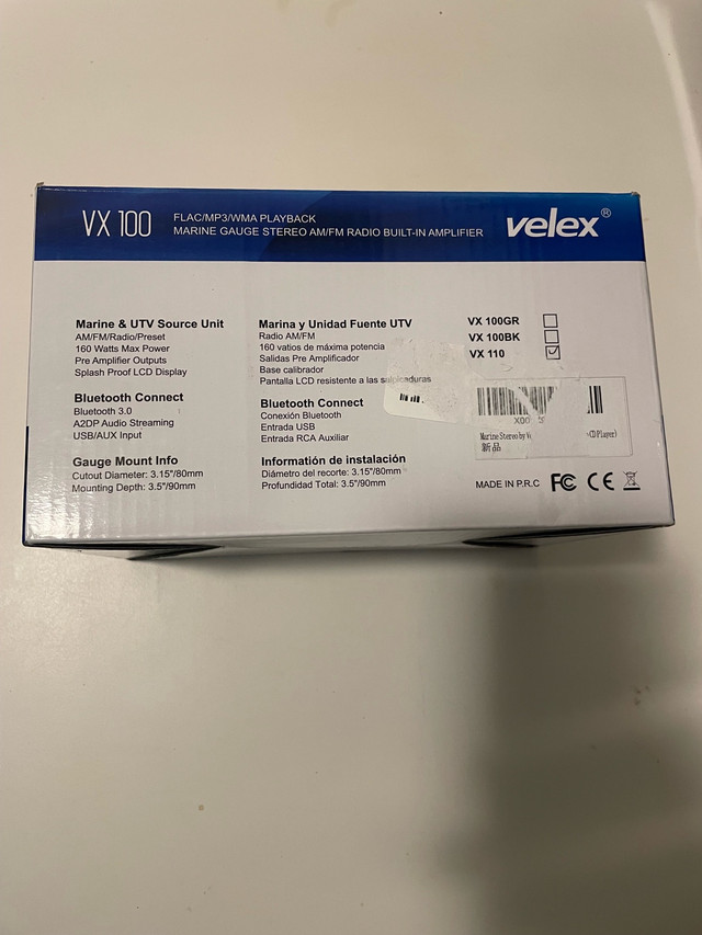 Velex VX110 Marine Stereo - Bluetooth - photo 2