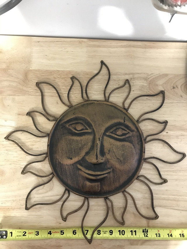 Metal sun wall art - garden
