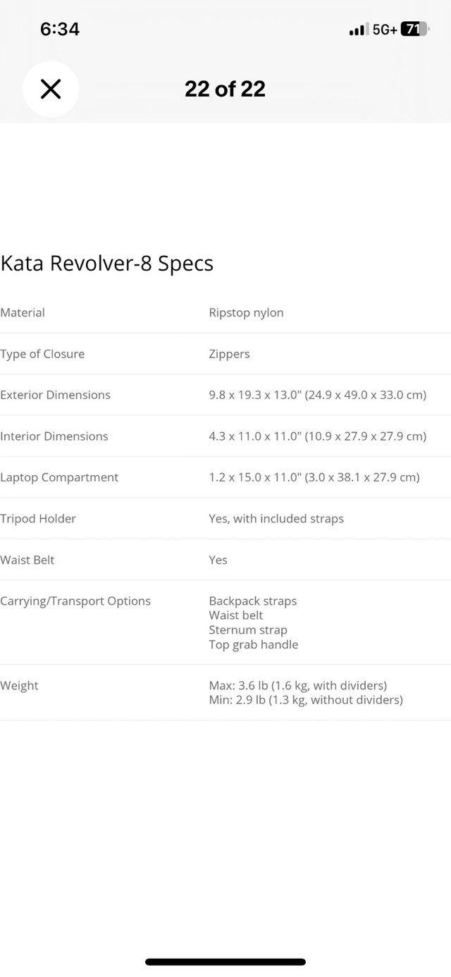 Kata Revolver-8 PL professional camera bag - New - photo 4