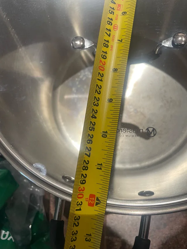 Large stainless steel 16qt Masterclass Stockpot image indicator(5)