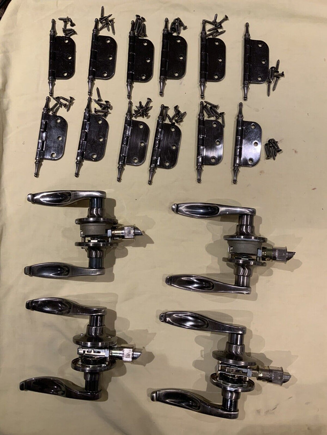 Gun metal gray interior door handles and hinges